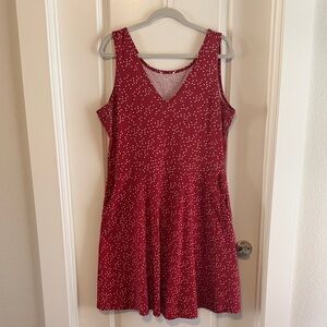 Red Polka Dot Sleeveless Dress